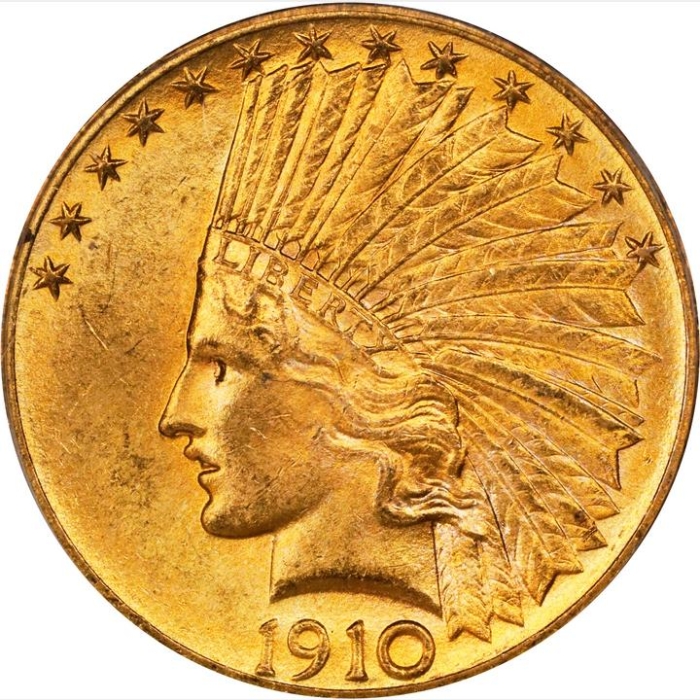 1910 $10 Indian Head PCGS MS63 (CAC)
