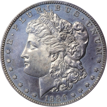 1886 $1 Morgan Dollar PCGS PR63 (OGH) 