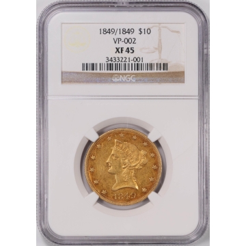 1849/1849 Eagle - No Motto VP-002 $10 NGC XF45