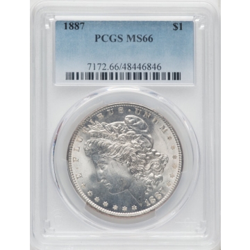 1887 $1 Morgan Dollar PCGS MS66