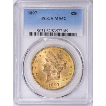 1897 $20 Liberty Head Double Eagle PCGS MS62