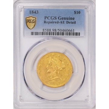 1843 $10 Liberty Head Eagle PCGS MS98