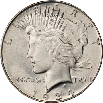 1934-D $1 Peace Dollar PCGS MS66+