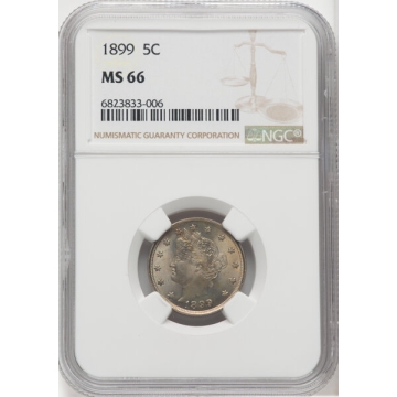 1899 Liberty Nickel 5C NGC MS66