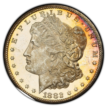 1882-CC $1 Morgan Dollar PCGS MS62DMPL 