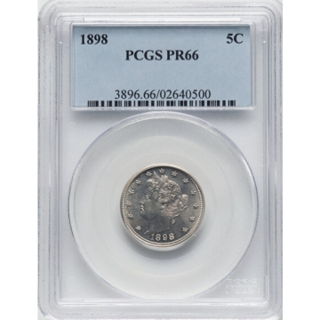 1898 5C Liberty Nickel PCGS PR66