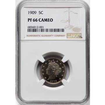 1909 Liberty Nickel 5C NGC PR66CAM