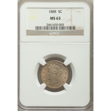 1888 Liberty Nickel 5C NGC MS63