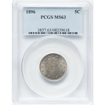 1896 5C Liberty Nickel PCGS MS63