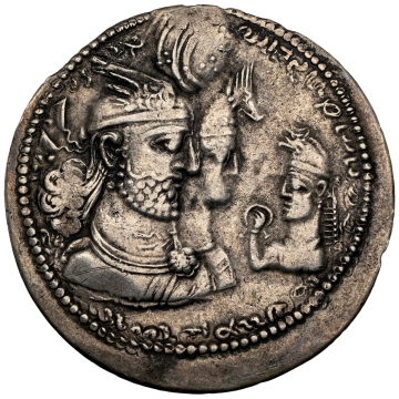 SASANIAN KINGDOM. Bahram (Varhran) II (AD 276-293). AR drachm (28mm, 3.85 gm, 9h). NGC Choice VF Strike 4/5  Surface 4/5