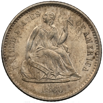 1860-O Seated Half Dime H10C NGC MS63