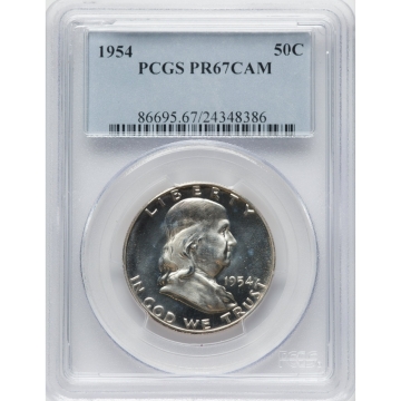 1954 50C Franklin Half Dollar PCGS PR67CAM