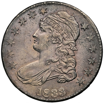 1833 Capped Bust, Lettered Edge 50C NGC MS62