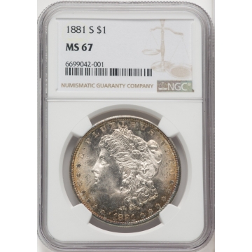 1881-S Morgan Dollar S$1 NGC MS67