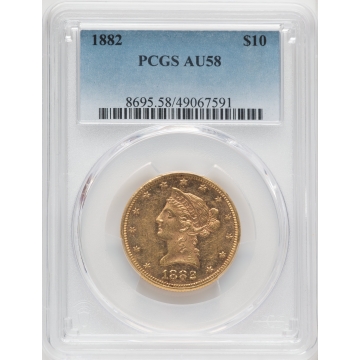 1882 $10 Liberty Head Eagle PCGS AU58