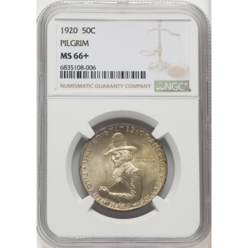 PILGRIM 1920 Silver Commemorative 50C NGC MS66+