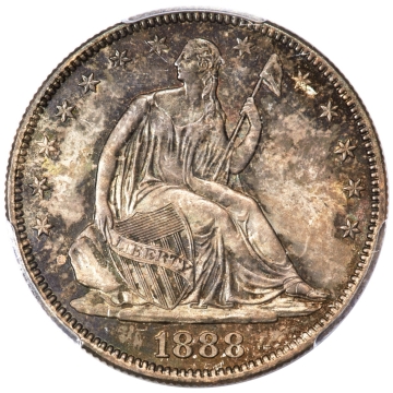 1888 50C Liberty Seated Half Dollar PCGS MS65 (CAC)