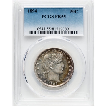 1894 50C Barber Half Dollar PCGS AU55