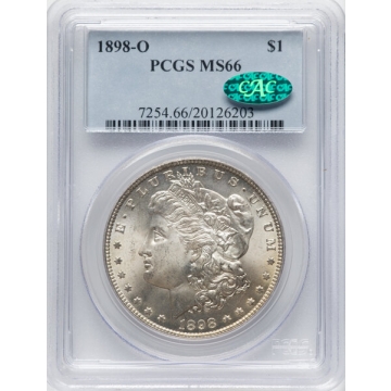 1898-O $1 Morgan Dollar PCGS MS66, (CAC)