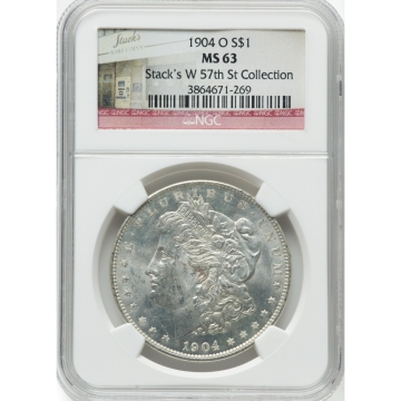 1904-O Morgan Dollar S$1 NGC MS63