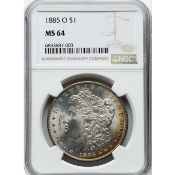 1885-O Morgan Dollar S$1 NGC MS64