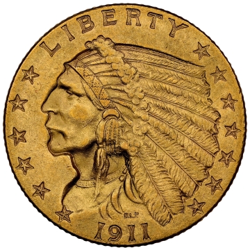 1911 Indian $2.50 NGC MS63