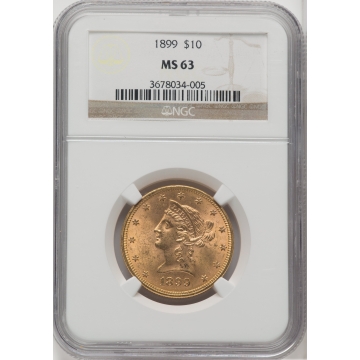 1899 Eagle - Motto $10 NGC MS63