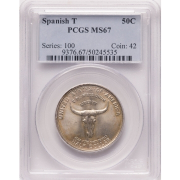 SPANISH TRAIL 1935 50C Silver Commemorative PCGS MS67 