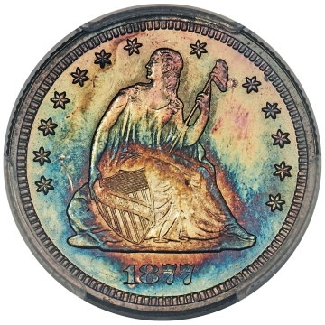 1877 25C Liberty Seated Quarter PCGS PR67CAM (CAC) Simpson collection TOP POP...ONLY 1 HIGHER