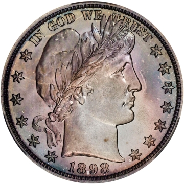 1898 50C Barber Half Dollar CACG PR67+