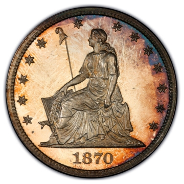 1870 P50C, Judd-934 Pattern, Pollock-1040, PCGS PR65DCAM, (CAC), Top Pop Only 1 Higher 