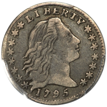 1795 Flowing Hair Half Dime H10C V-5, LM-8, R.3, VF30 PCGS