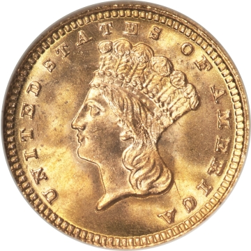 1883 Gold Dollar - Type 3 G$1 NGC MS67