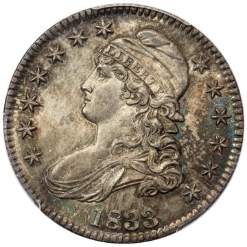 1833 50C O-108, R.1, MS64 PCGS. CAC.