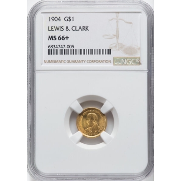 LEWIS & CLARK 1904 Gold Commemorative G$1 NGC MS66+