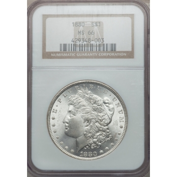 1880 Morgan Dollar S$1 NGC MS66