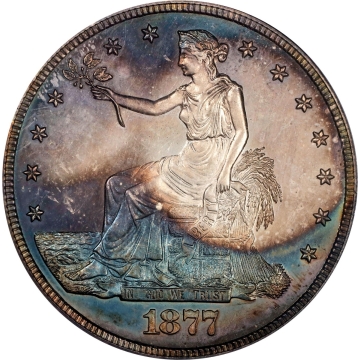 1877 T$1 Trade Dollar PCGS PR65CAM (CAC) (CMQ)