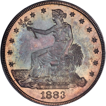 1883 T$1 Trade Dollar PCGS PR66 TOP POP (ONLY 8 HIGHER GRADED IN PCGS)