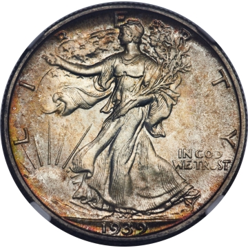 1939 Walking Liberty Half Dollar 50C NGC PR68