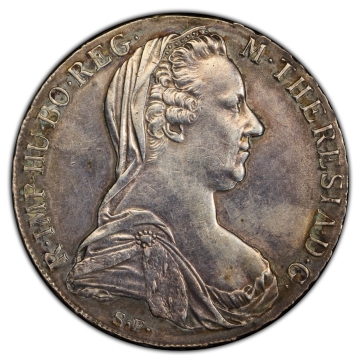 Austria: Maria Theresa Restrike Taler 1780-S.F. - AU Details (Cleaned), KM-T1