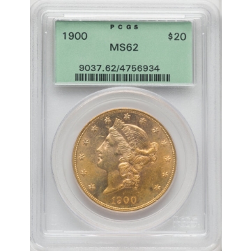 1900 $20 Liberty Head Double Eagle PCGS MS62 (OGH)