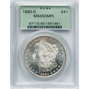 1880-S $1 Morgan Dollar PCGS MS65DMPL OGH