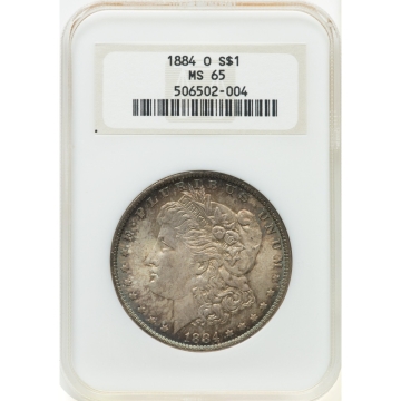 1884-O Morgan Dollar S$1 NGC MS65