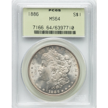 1886 $1 Morgan Dollar PCGS MS64 (OGH)