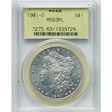 1901-O $1 Morgan Dollar PCGS MS63PL, (OGH)