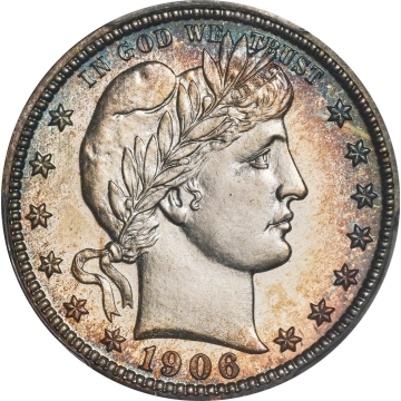 1906 25C Barber Quarter PCGS PR66+ (CAC)