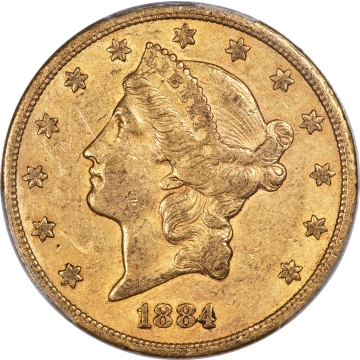 1884-CC $20 Liberty Head Double Eagle PCGS XF45 (CAC)