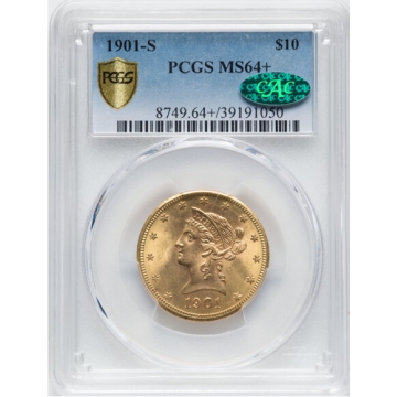 1901-S $10 Liberty Head Eagle PCGS MS64+ (CAC)