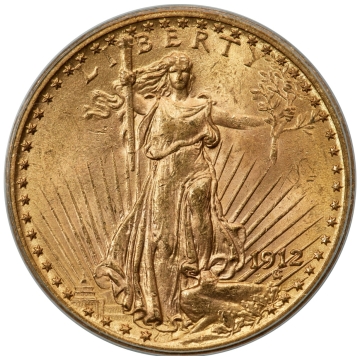 1912 $20 Saint Gaudens PCGS MS63