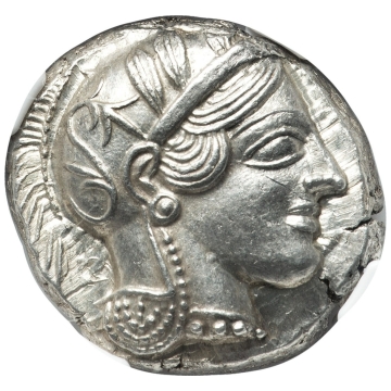 ATTICA. Athens. Ca. 440-404 BC. AR tetradrachm (26mm, 17.20 gm, 10h). NGC MS 5/5 - 4/5. 